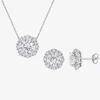 Lab Created White Sapphire 10K White Gold 2-pc. Jewelry Set