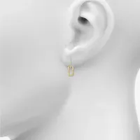 Lab Created Sapphire 14K Gold Over Silver Drop Earrings