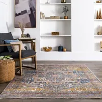 nuLoom Ethel Medallion Fringe Indoor Rectangular Area Rug