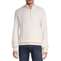 Stafford Mens Mock Neck Long Sleeve Pullover Sweater