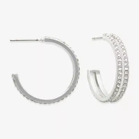 Mixit Hypoallergenic Silver Tone 24mm Hoop Earrings