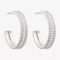 Mixit Hypoallergenic Silver Tone 24mm Hoop Earrings