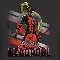 Juniors Lady Deadpool Tee Womens Crew Neck Short Sleeve Graphic T-Shirt