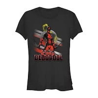 Juniors Lady Deadpool Tee Womens Crew Neck Short Sleeve Graphic T-Shirt