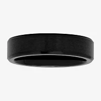 Mens 6mm Black Cobalt Wedding Band