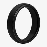 Mens 6mm Black Cobalt Wedding Band