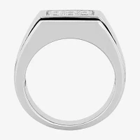 Mens Cubic Zirconia-Accent Ring Sterling Silver