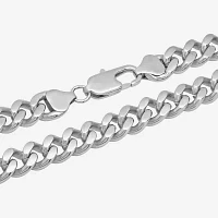 Mens Stainless Steel 24" 9mm Flat Curb Chain Necklace