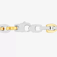 Mens Two-Tone Stainless Steel D-Link Chain