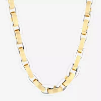 Mens Two-Tone Stainless Steel D-Link Chain