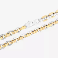 Mens Two-Tone Stainless Steel D-Link Chain