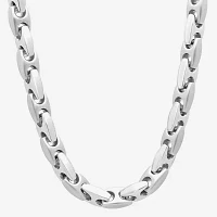 Mens Stainless Steel Puff Mariner 24" Necklace