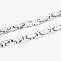 Mens Stainless Steel Puff Mariner 24" Necklace