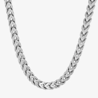 Stainless Steel 24 Inch Solid Link Chain Necklace