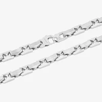 Stainless Steel 24 Inch Solid Link Chain Necklace