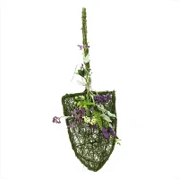 29'' Purple and Green Mixed Berry Butterfly Floral Artificial Shovel Decor