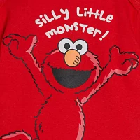 Sesame Elmo Baby Boys Crew Neck Long Sleeve Street Bodysuit