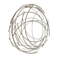 Cheungs Silver Abstract Round Metal Wall Art