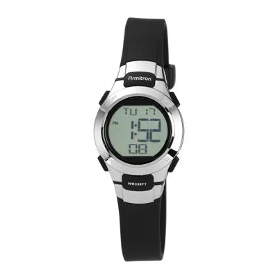 Armitron Womens Chronograph Multi-Function Digital Black Strap Watch 45/7012blk