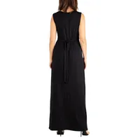 24/7 Comfort Apparel V Neck Sleeveless Maxi Dress