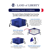 Land Of Liberty Solid 3 Pack Unisex Adult Face Mask