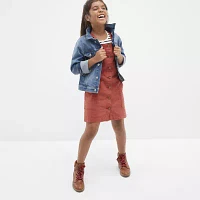 Arizona Little & Big Girls Denim Lightweight Jacket