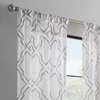 Mercantile Ember Sheer Rod Pocket Set of 2 Curtain Panel