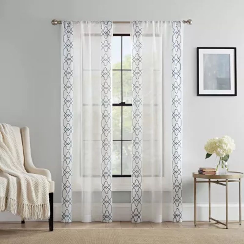 Vue Soren Sheer Rod Pocket Set of 2 Curtain Panel