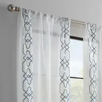 Vue Soren Sheer Rod Pocket Set of 2 Curtain Panel