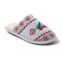 Dearfoams Novelty Knit Scuff With Eyemask Womens Slip-On Slippers