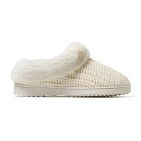 Dearfoams Hannah Festive Knit Womens Clog Slippers