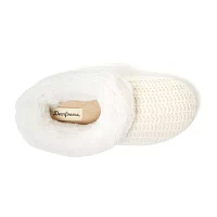 Dearfoams Hannah Festive Knit Womens Clog Slippers