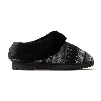 Dearfoams Hannah Festive Knit Womens Clog Slippers