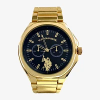 U.S. Polo Assn. Mens Gold Tone Strap Watch Usc20248jc