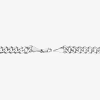 Sterling Silver 8 1/2 Inch Solid Id Bracelet