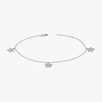 Sterling Silver 10 Inch Solid Cable Round Ankle Bracelet