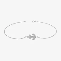 Sterling Silver 10 Inch Solid Cable Anchor Ankle Bracelet