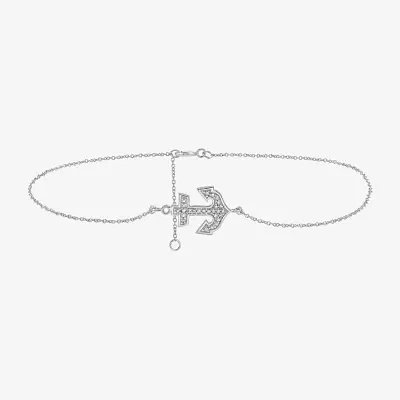 Sterling Silver 10 Inch Solid Cable Anchor Ankle Bracelet