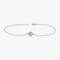 Sterling Silver 10 Inch Solid Cable Round Ankle Bracelet