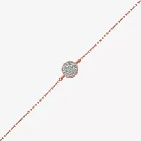 14K Rose Gold Over Silver 10 Inch Solid Cable Round Ankle Bracelet