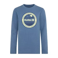 Hurley Big Boys Crew Neck Long Sleeve Thermal Top