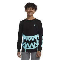 Hurley Big Boys Crew Neck Long Sleeve Graphic T-Shirt