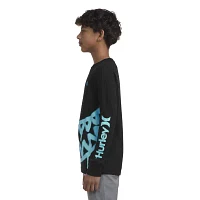 Hurley Big Boys Crew Neck Long Sleeve Graphic T-Shirt