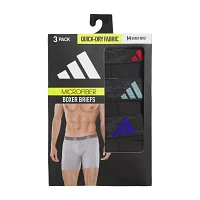 adidas Performance Microfiber Mens 3 Pack Boxer Briefs