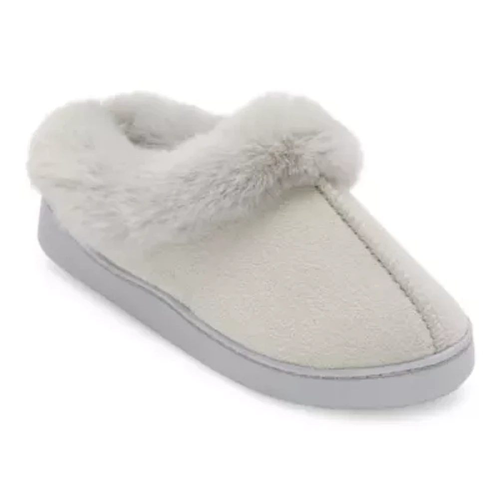 Cuddl Duds Microsuede Womens Clog Slippers