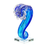 Dale Tiffany Iceland Wave Art Glass Sculpture