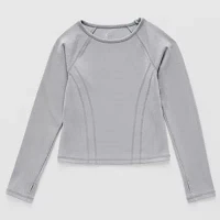 Xersion Little & Big Girls Round Neck Long Sleeve T-Shirt