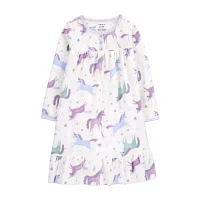 Carter's Toddler Girls Crew Neck Long Sleeve Nightgown
