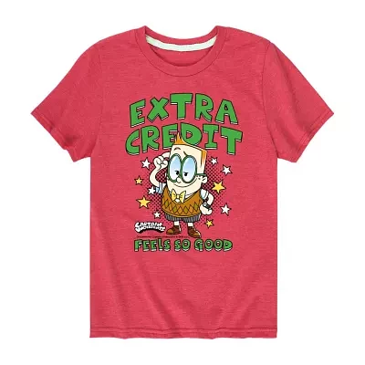 Little & Big Boys Crew Neck Short Sleeve Captain Underpants Graphic T-Shirt