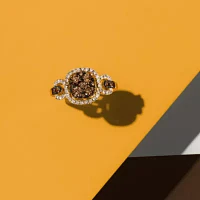 Le Vian® Grand Sample Sale™ Ring featuring 3/4 CT. Chocolate Diamonds® 1/3 Nude Diamonds™ set 14K Honey Gold™